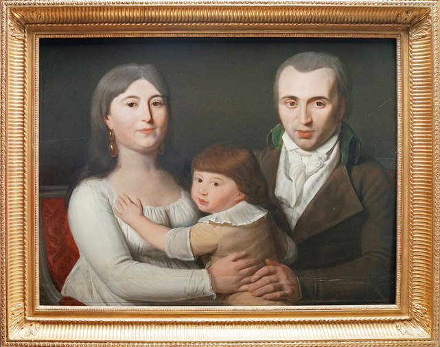 A Couple with Child, ca. 1790, by an artist of the French School   ***Portrait for Sale***  ***Contact Gallery***   AuctionFr,  Versailles, France,   Price:1,086 €,   
On Sale until  May 7th, 2018